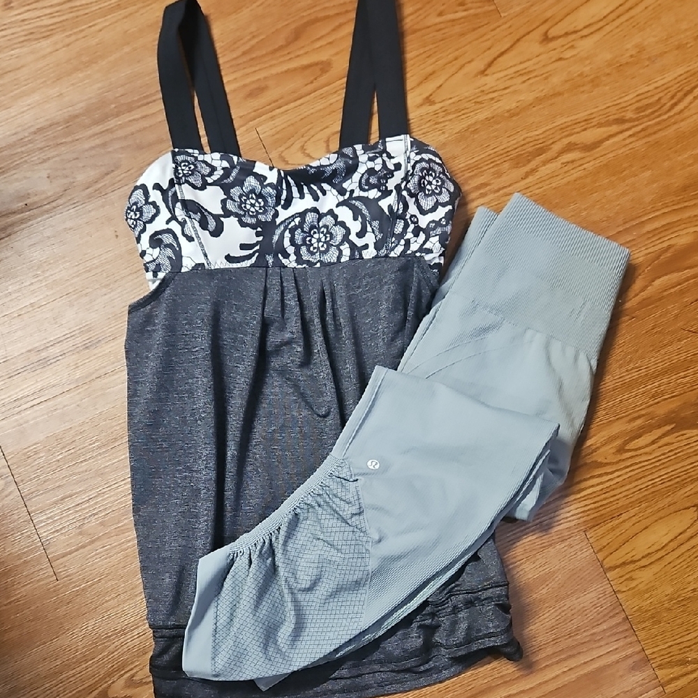 Lululemon Athletica Gray 3/4 length pants